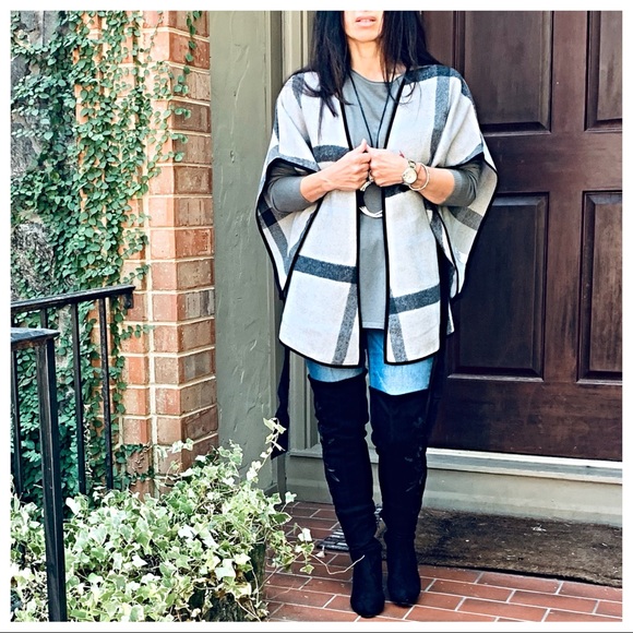 Plaid chic tie front pinch style vest - Picture 3 of 8